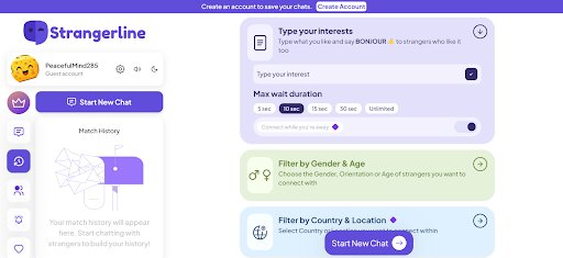 StrangerLine dashboard